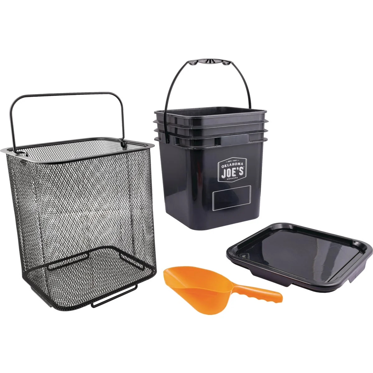 Consistent Oklahoma Joe’s 20 Lb. 10.8 In. W. x 12.7 In. L. Pellet Bucket Kit 3-Piece Clean