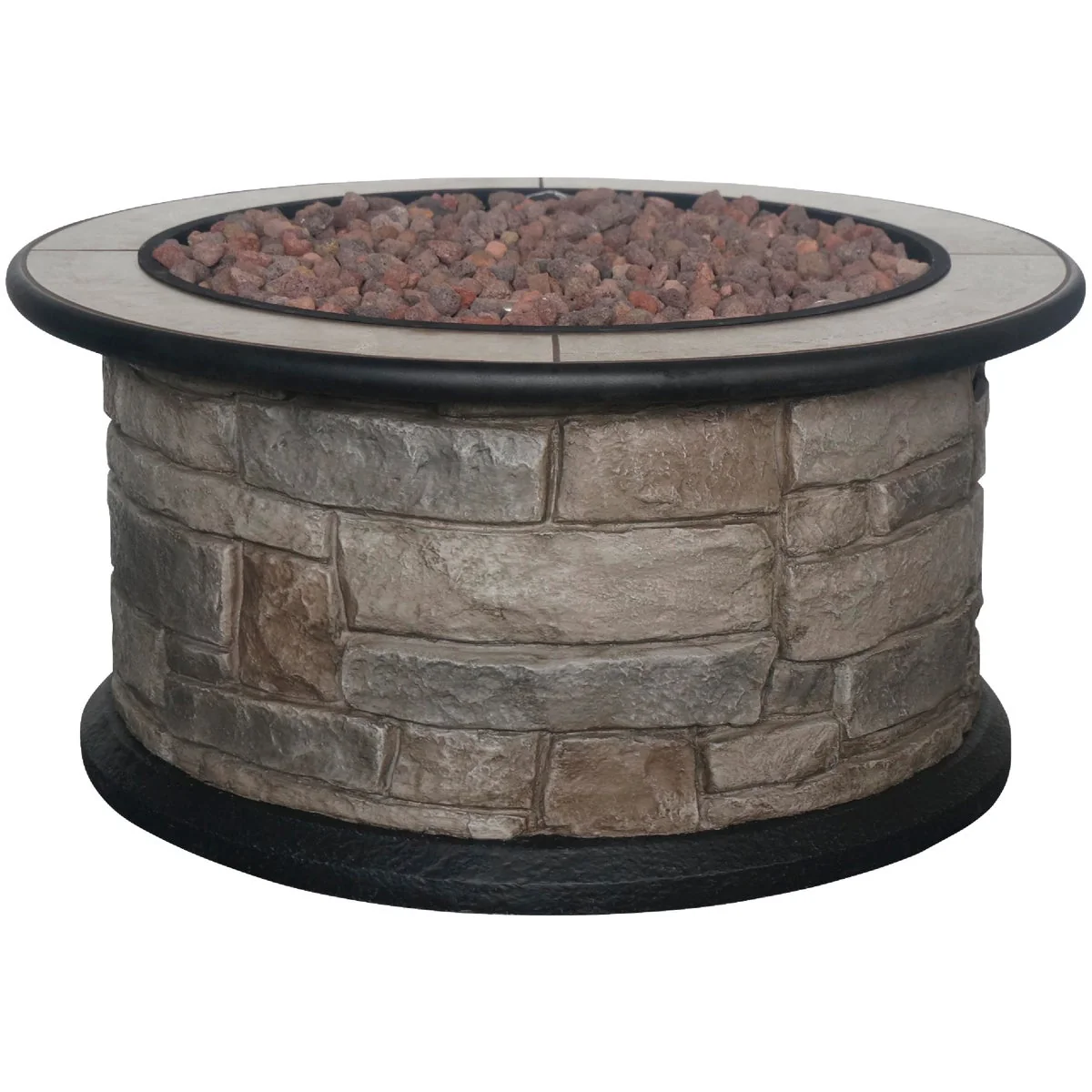 Sophisticated Bond Wellsville 36 In. Round Steel Gas Fire Pit High-Grade