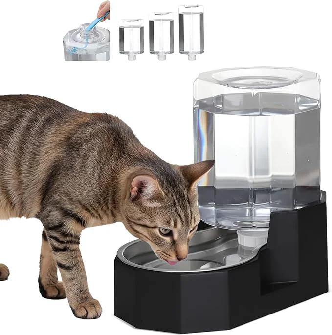 Original Design Sfozstra Large Dog Water Dispenser 5L Automatic Gravity Water Feeder – Dishwasher-Safe Stainless Steel Bowl – Easy Clean – No Power Needed – for Cats Small Dogs – Kitchen Corner Crate AreaAbout ThisOverview Organic