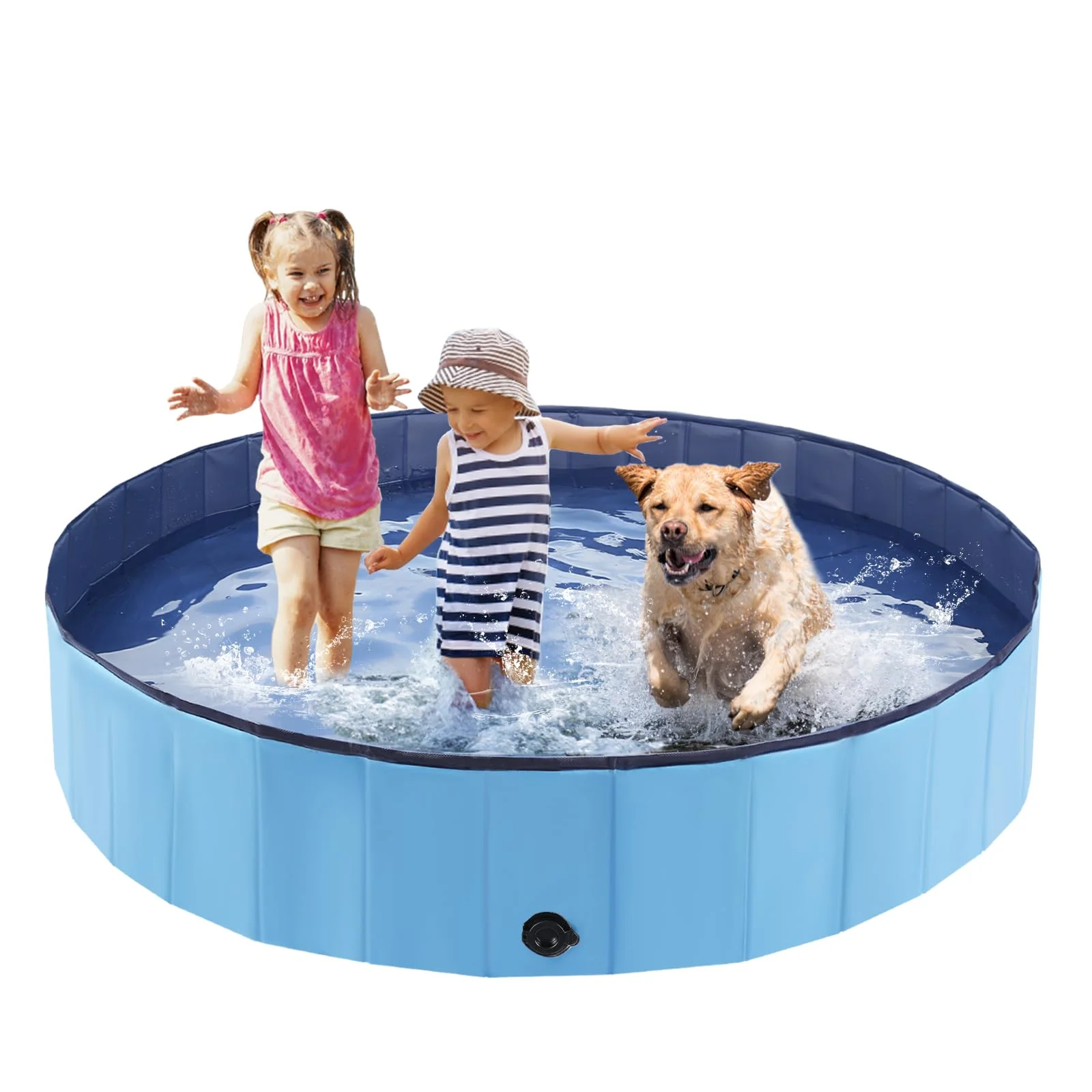 Reusable Eooqi Foldable Dog Pool – Portable 55 x 12 in Collapsible Bathtub for Dogs Cats Kids Environmentally Friendly