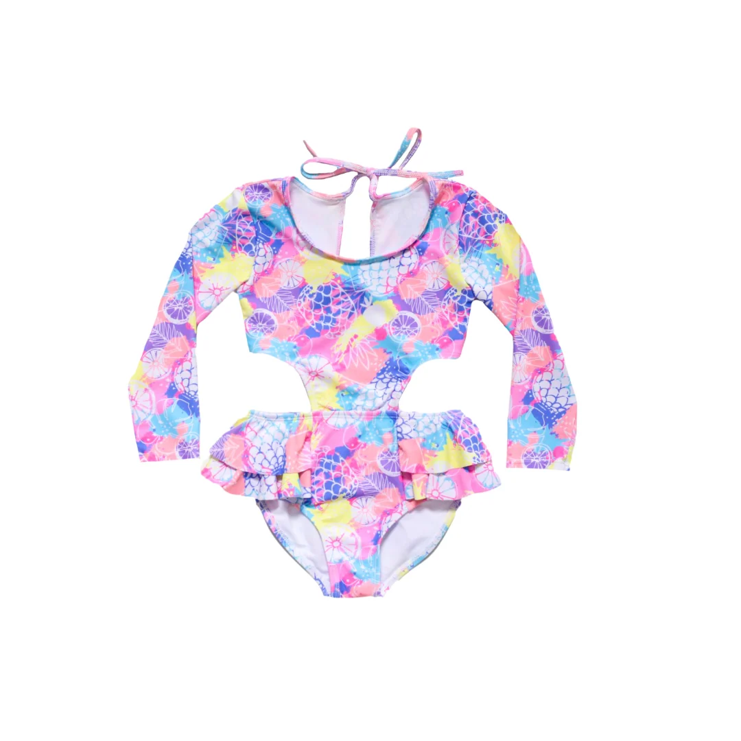 Sophisticated Pink Pearl One Piece Swimsuit Green