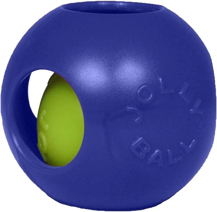 Artisan Jolly Pets Teaser Ball Dog Toy Small 4.5 Inches Blue Innovative