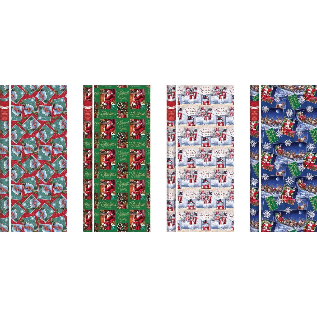 Refined Paper Images Traditional 30 In. Christmas Gift Wrapping Paper Trendy