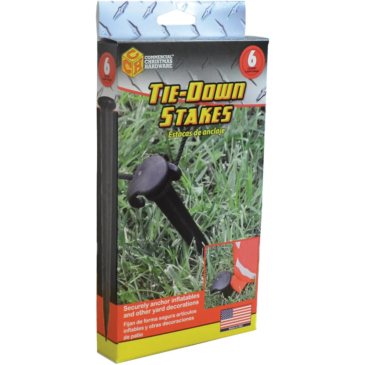 Smart Commercial Christmas Hardware 7 In. Plastic Tie Down Stakes 6-Pack Optimized
