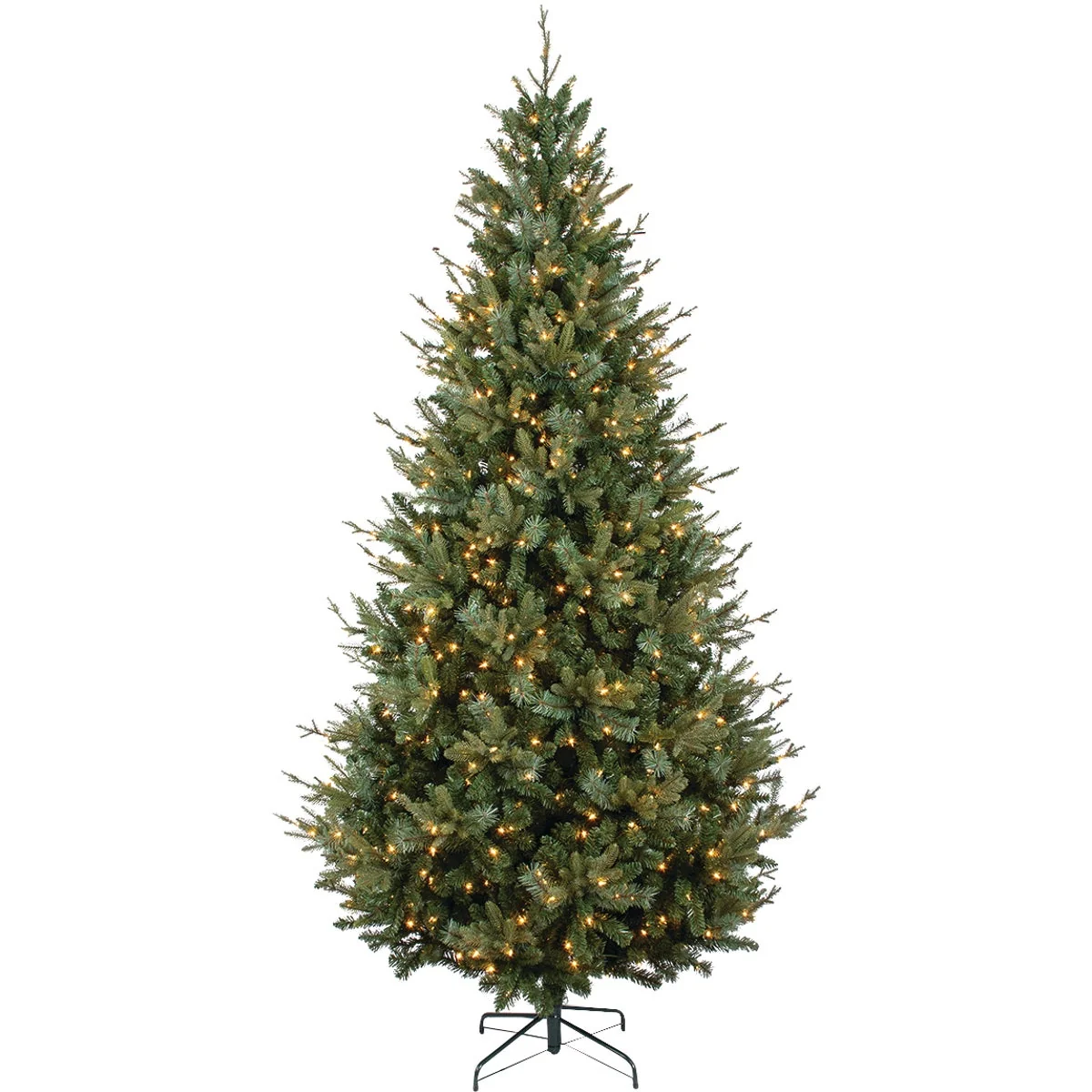 Secure Madison 9 Ft. Pine 700-Bulb Clear Incandescent Hinged Prelit Artificial Christmas Tree Eco-Friendly