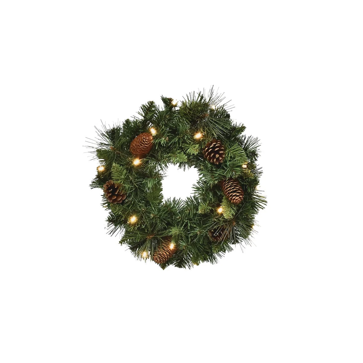 Fast Clayton 14 In. 15-Bulb Warm White LED Prelit Wreath Advanced