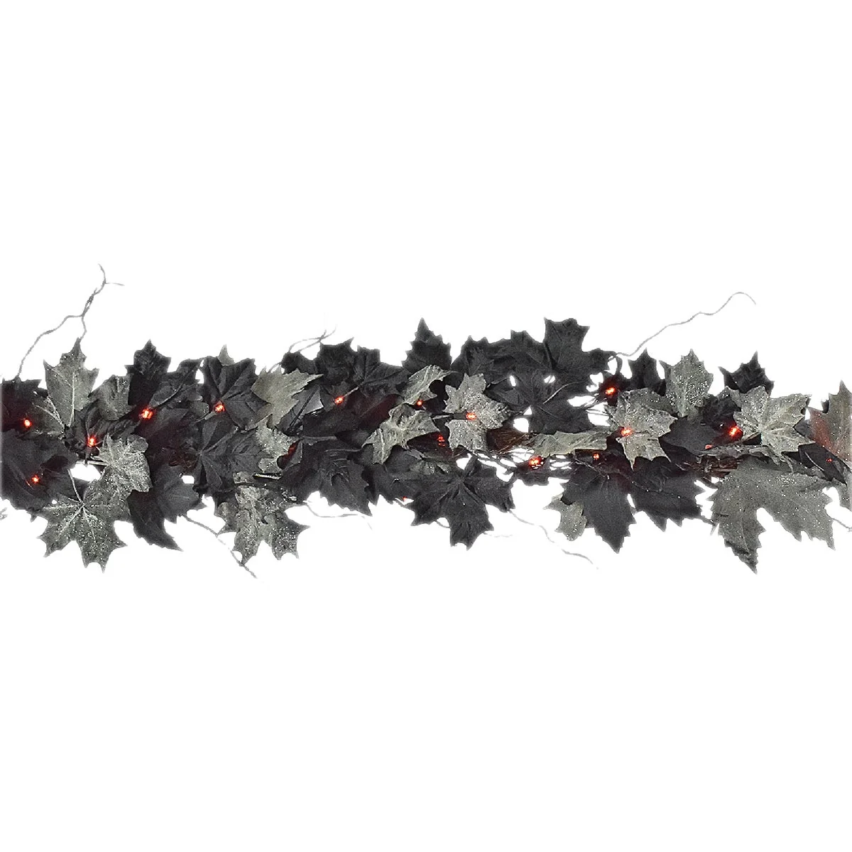 Trendy Preston Manor 6 Ft. Prelit LED Maple Leaves Willow Garland High-Quality