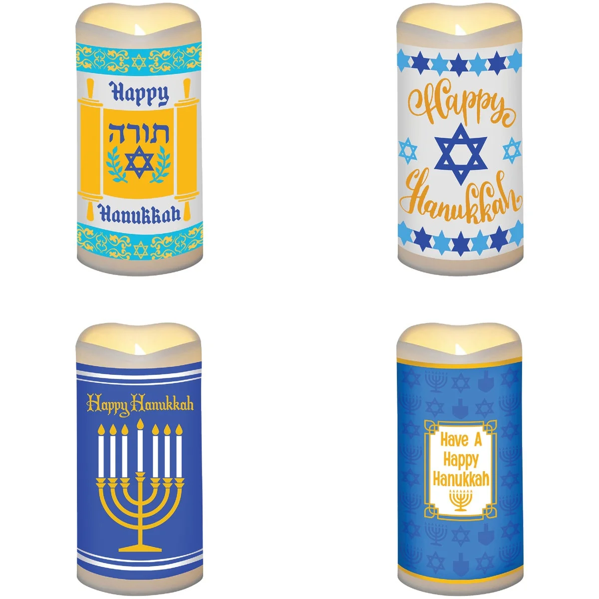 Powerful Alpine 6 In. H. Plastic Battery-Operated LED Hanukkah Candle Soft