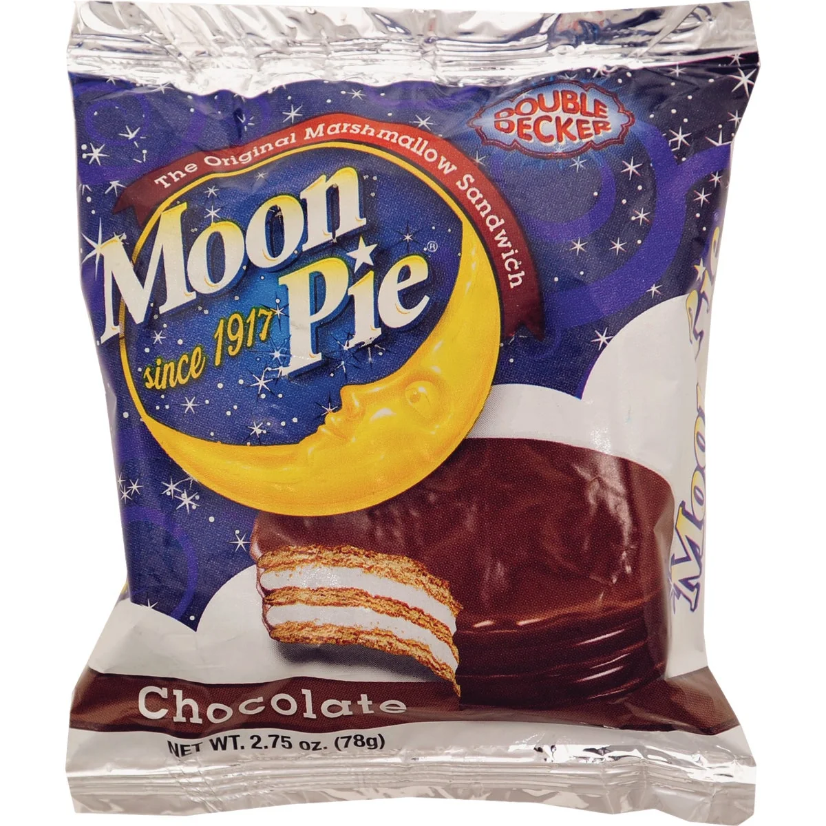 Easy-to-Use Double Decker Chocolate 2.75 Oz. Moon Pie Marshmallow Sandwich Cake Smart