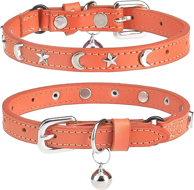 Exclusive Leather Cat Collars for Boy Girl Cats Smart