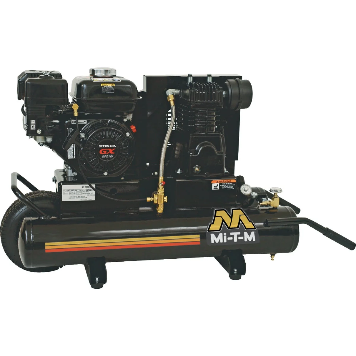 Green Mi-T-M 8 Gal. Portable 90 psi Twin-Stack Air Compressor Specialty