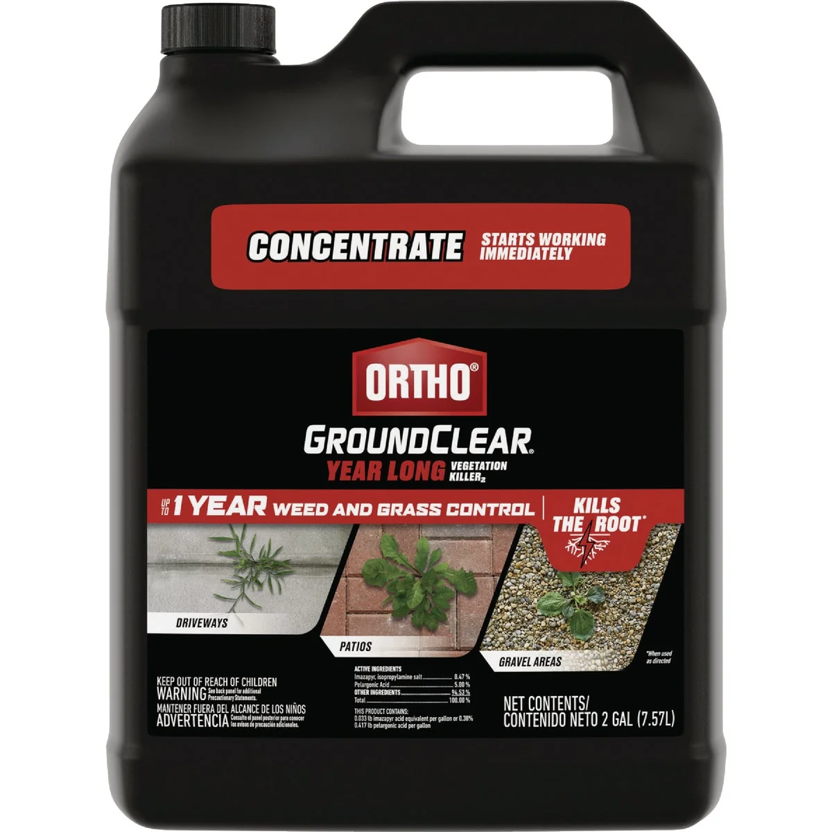 Fine Ortho GroundClear 2 Gal. Concentrate Year Long Vegetation Killer Green