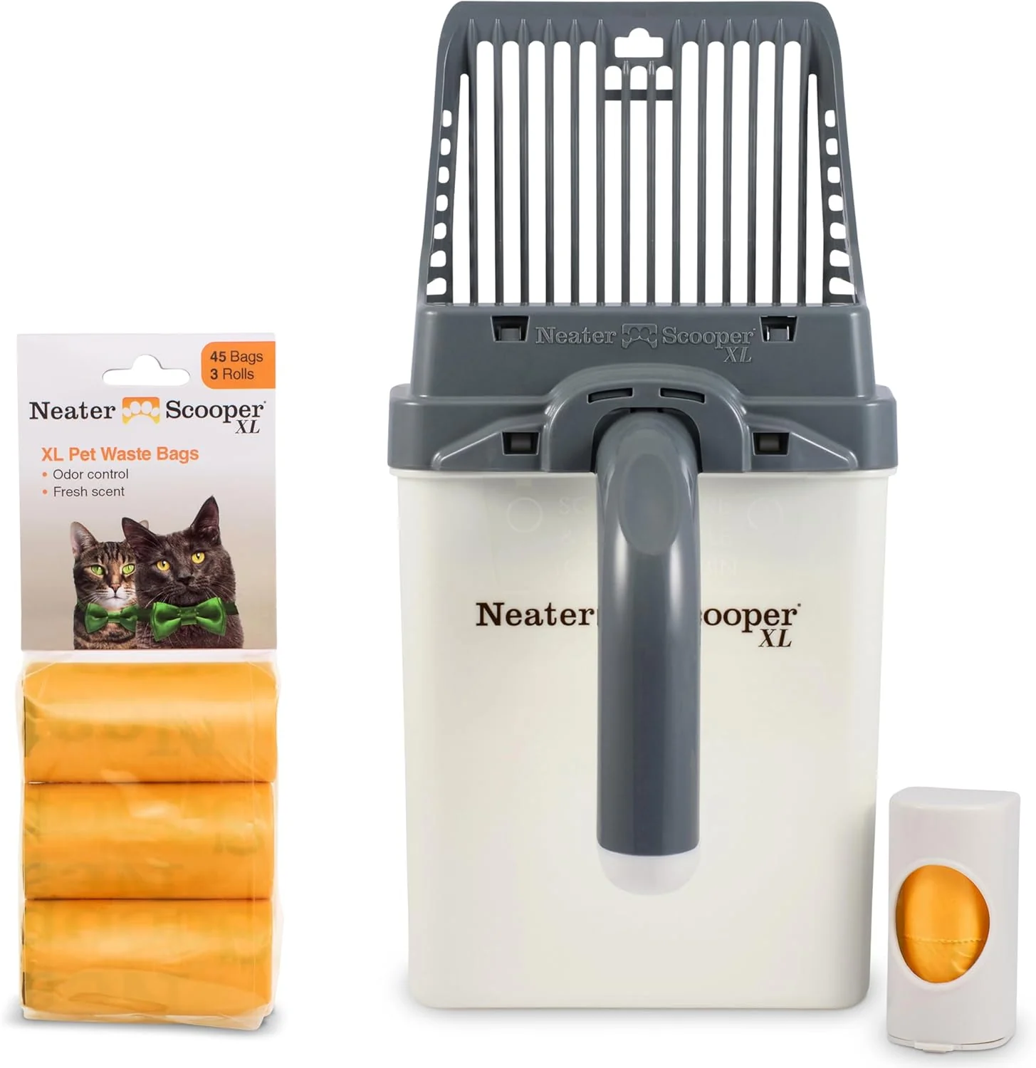 Easy-to-Use Neater Pet Brands Neater Scooper XL Cat Litter Scoop 60 Refill Bags – Extra-Large Capacity Mess- Cat Litter Scooper with Bag for Large Multiple Cats Spill-Proof Litter Box Scooper with Holder Expertly Made