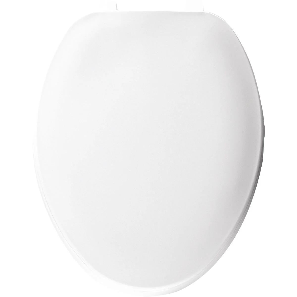 Original Bemis Elongated White Plastic Closed Front Toilet Seat Detailed