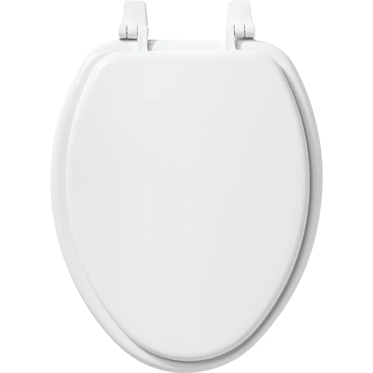 Clean Mayfair by Bemis Elongated White Enameled Wood Toilet Seat Premium