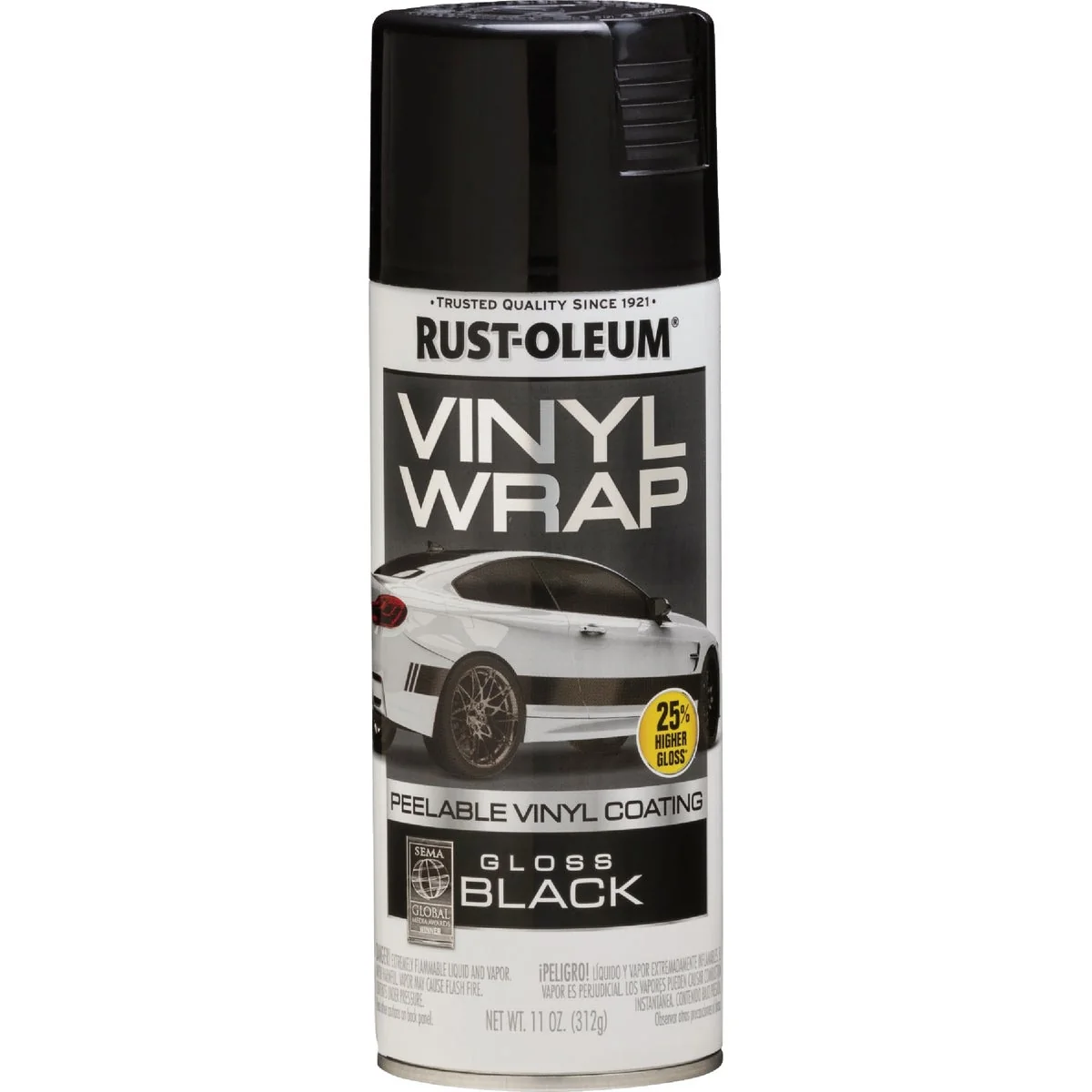 Effective Rust-Oleum Automotive Vinyl Wrap Spray Paint 11 Oz. Gloss Black Original