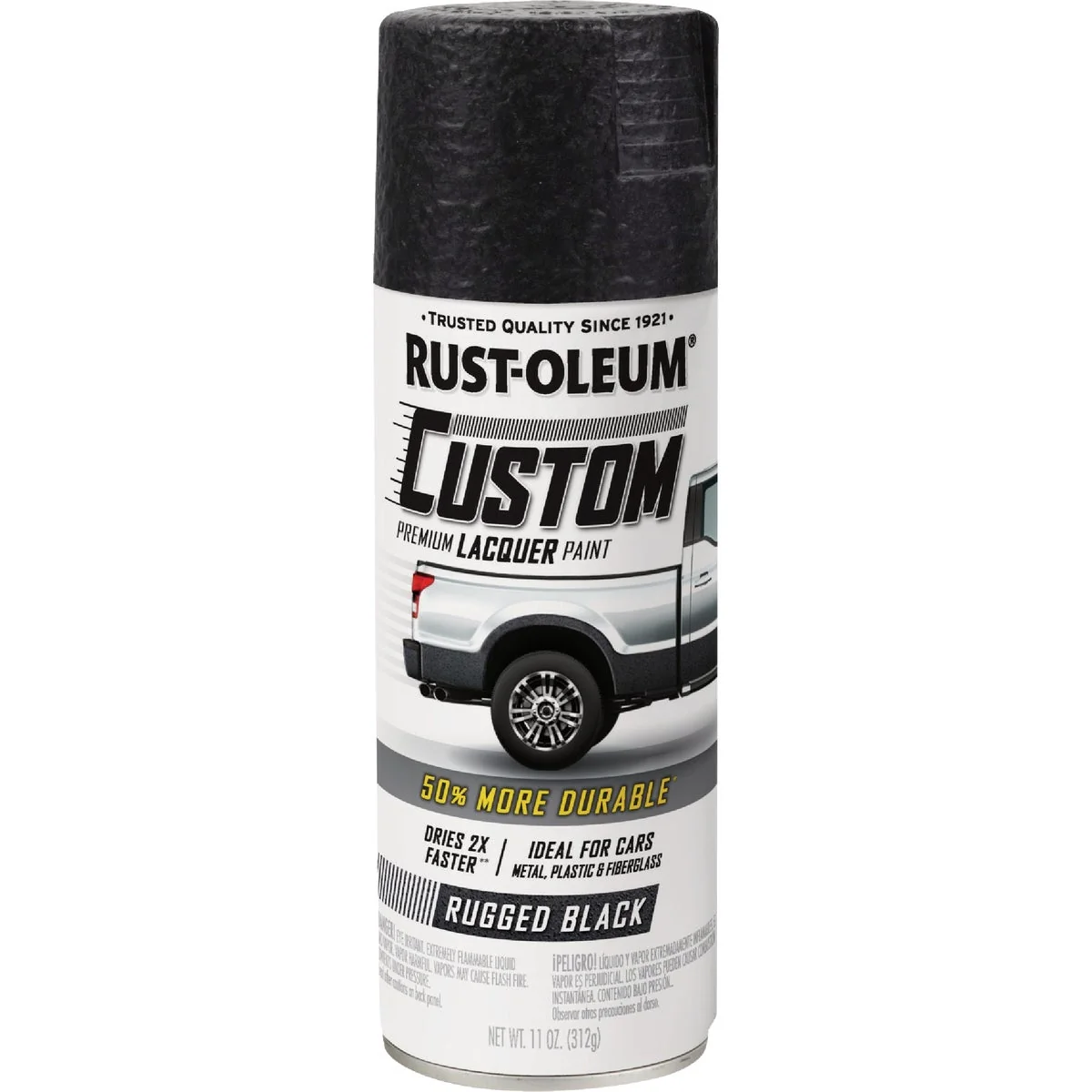 Easy-to-Use Rust-Oleum Automotive Premium Custom Lacquer 11 oz. Rugged Black Reliable