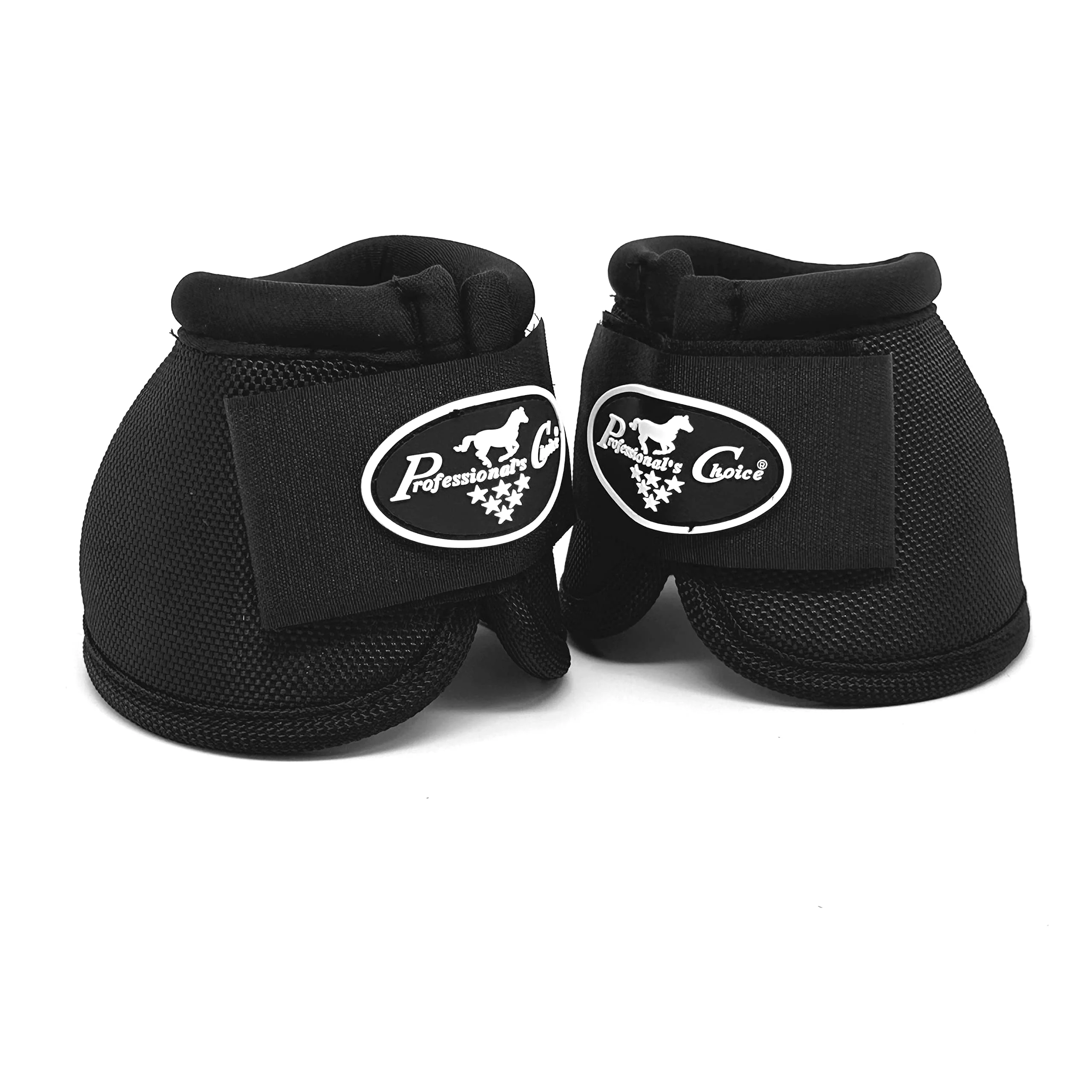 Innovative Professional’s Choice Ballistic Overreach Bell Boots for Horses – Durable Quick-Wrap Protection Large Black High-Grade