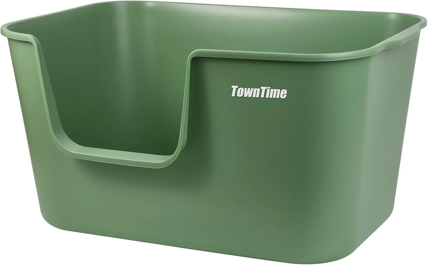 Safe Extra Large Litter Box with High Sides 24.60 Lx16.92 Wx12.99 H Anti-Splashing Kitty Litter Box Tool- Assembly Multi cat Litter Box Jumbo Litter Box Green Flexible