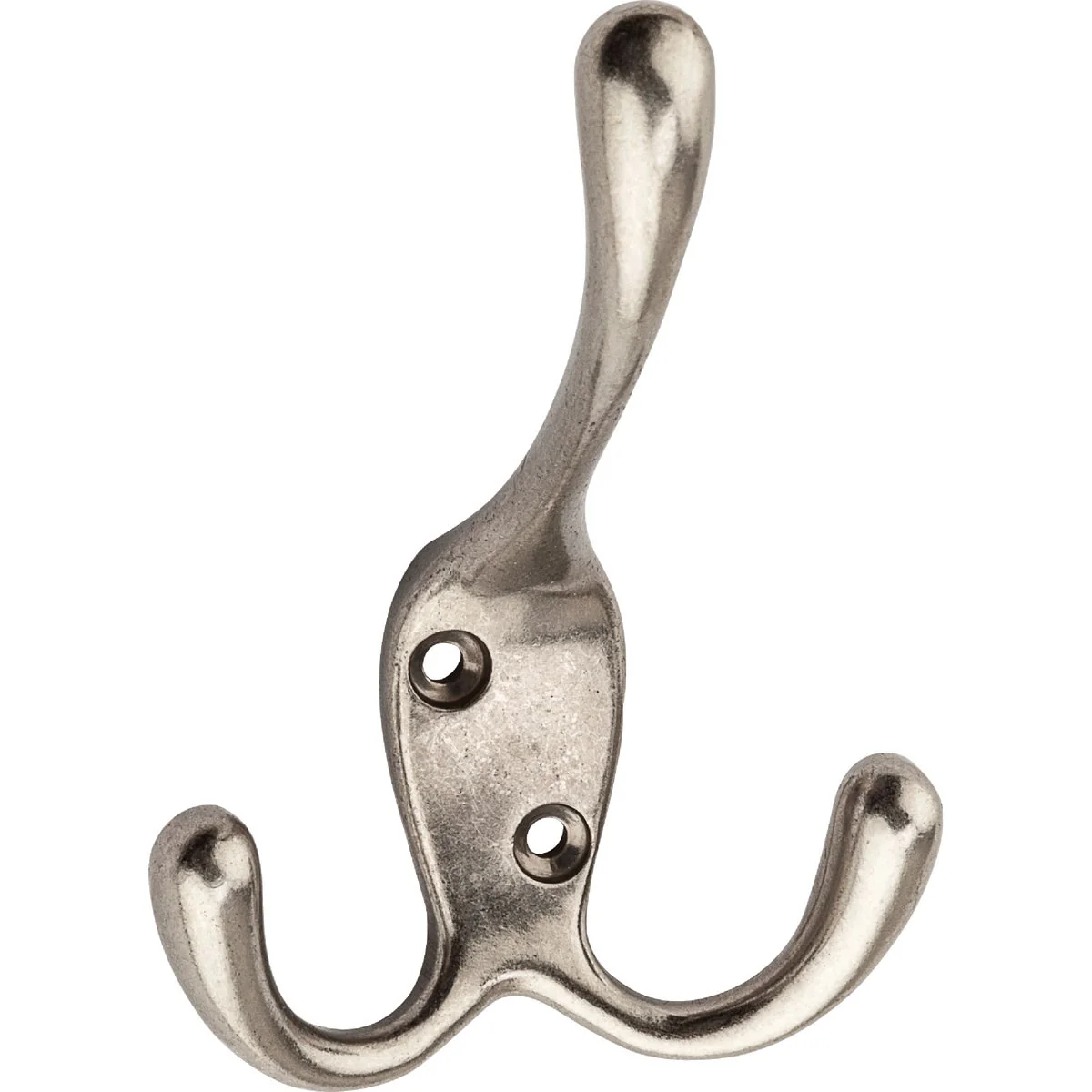 Clean National Satin Nickel Triple Robe Hook Refined