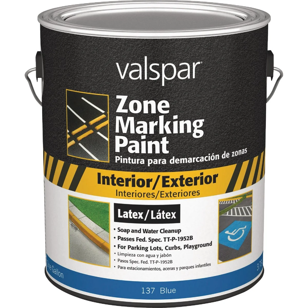 Prestigious Valspar 1 Gal. Blue Latex Traffic Zone Marking Paint Crafted