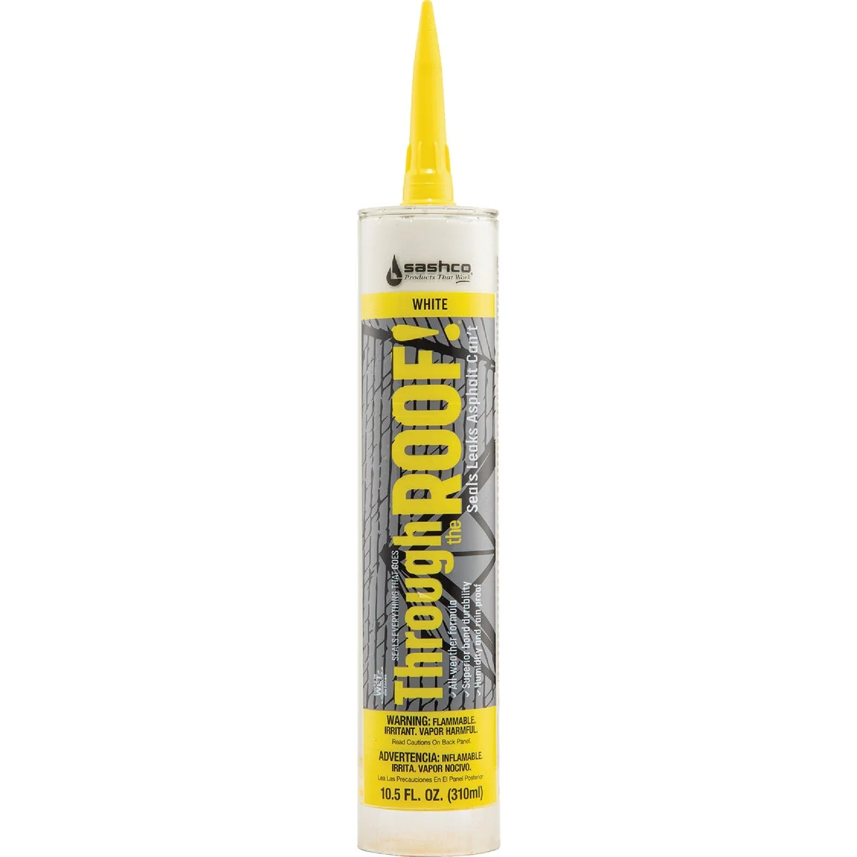 Flexible Through the Roof 10.5 Oz. White Low VOC Roof Sealant Practical
