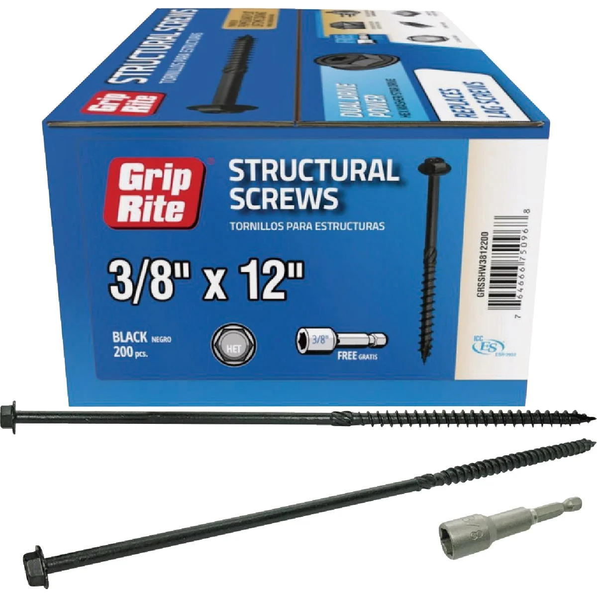 Innovative Grip-Rite PrimeGuard Plus 3 8 In. x 12 In. Hex Washer Head Structural Screw 20-Count Casual