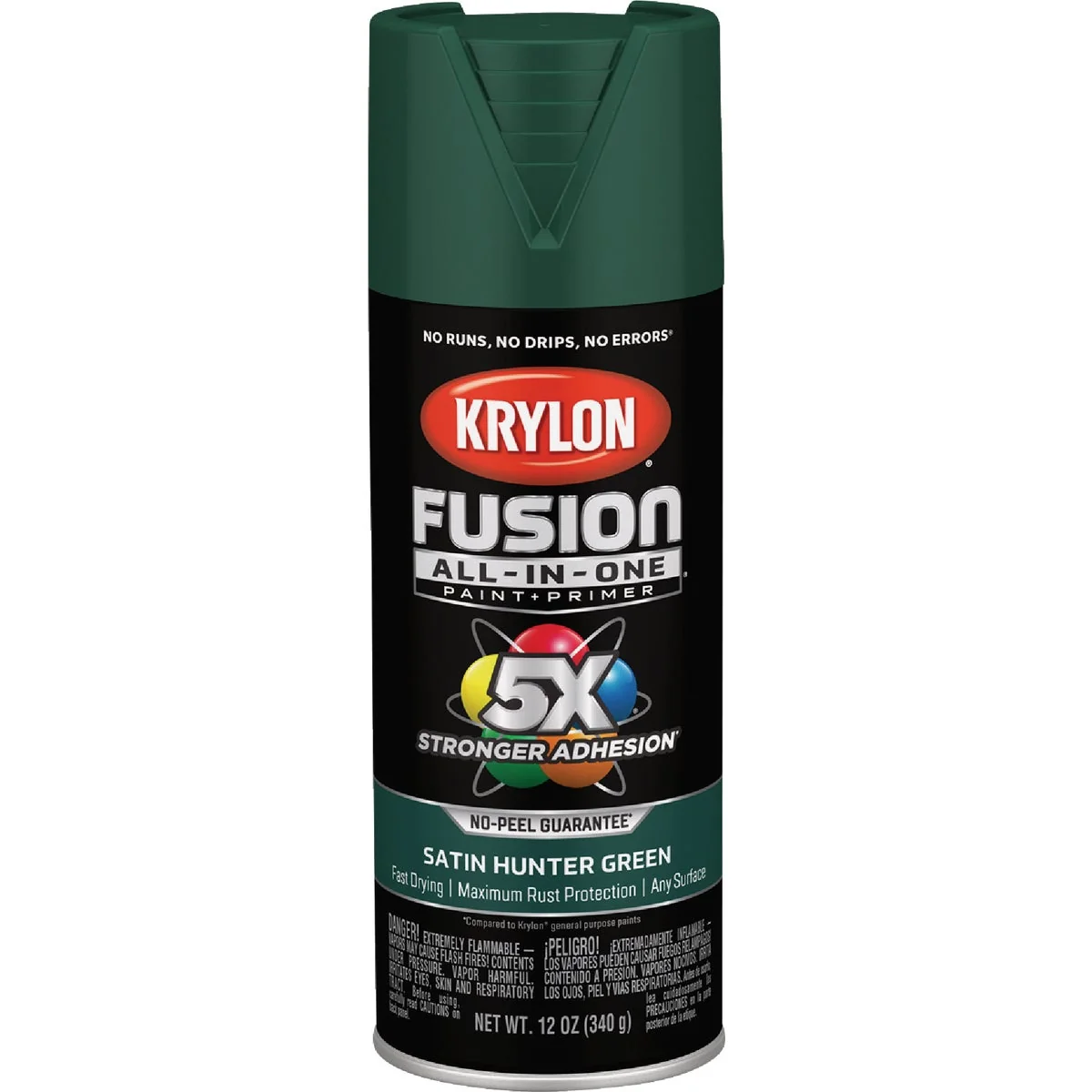 Authentic Krylon Fusion All-In-One 12 Oz. Satin Spray Paint Hunter Green Clean