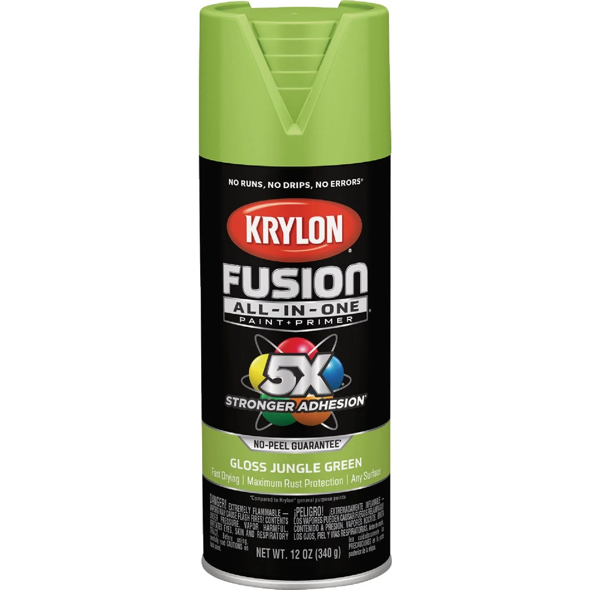 Expertly Made Krylon Fusion All-In-One 12 Oz. Gloss Spray Paint Jungle Green Contemporary