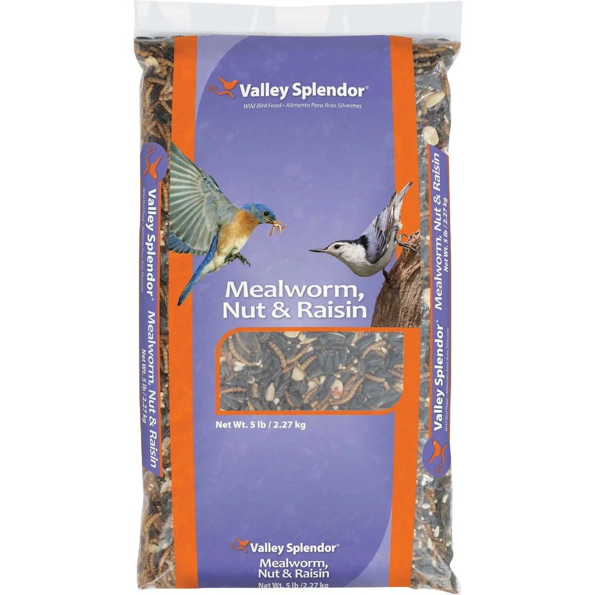 Effective Valley Splendor 5 Lb. Mealworm Nuts Raisins Wild Bird Food First-Class