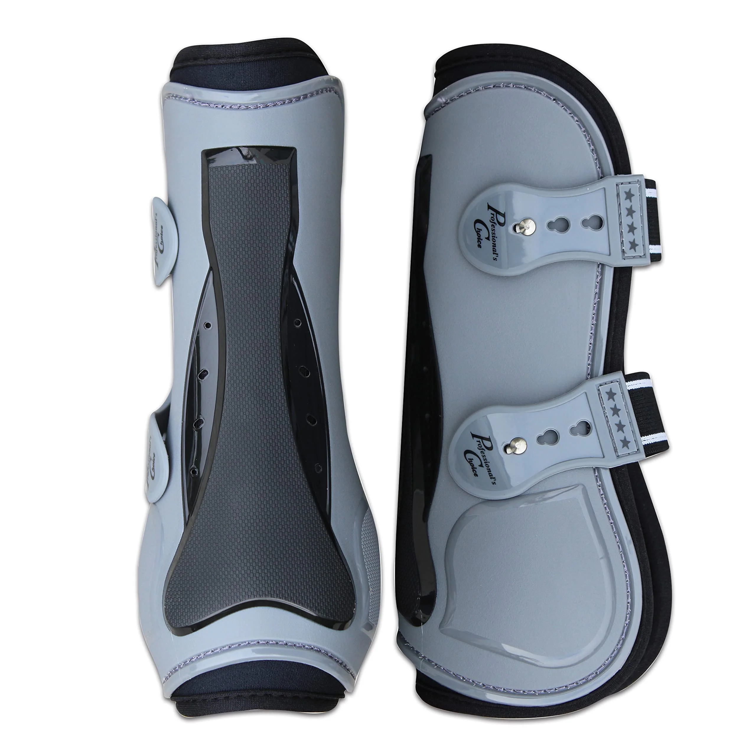 Modern Professional’s Choice Pro Performance Show Jump Boots Front Pair Charcoal Universal Size Functional