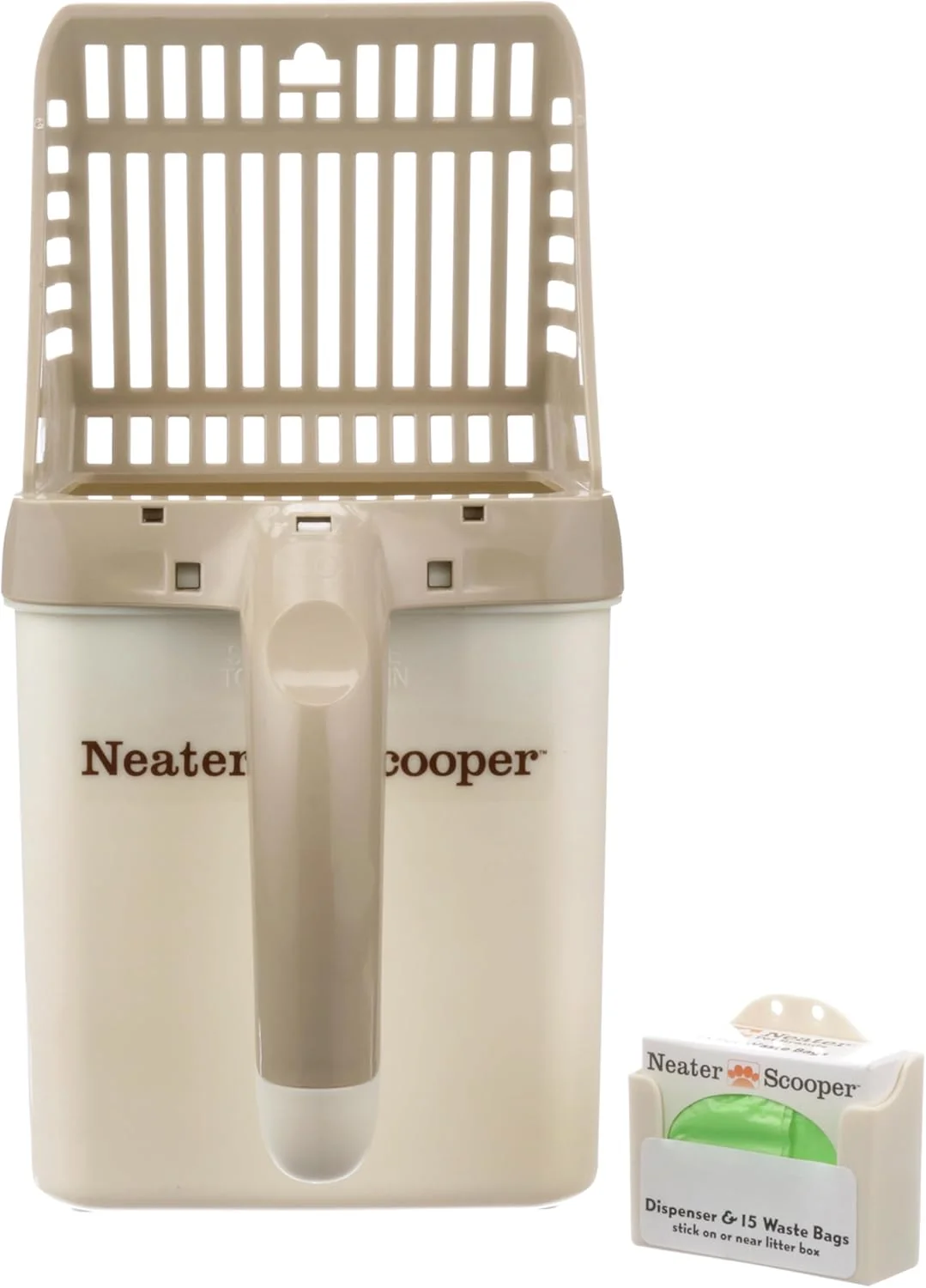 Easy-to-Use Neater Pet Brands Neater Scooper Standard Cat Litter Scoop 15 Refill Bags – Mess- Cat Litter Scooper with Bag Spill-Proof Kitty Box Sifter Bin Doubles as Scoop Holder For Single-Cat Households Prestigious