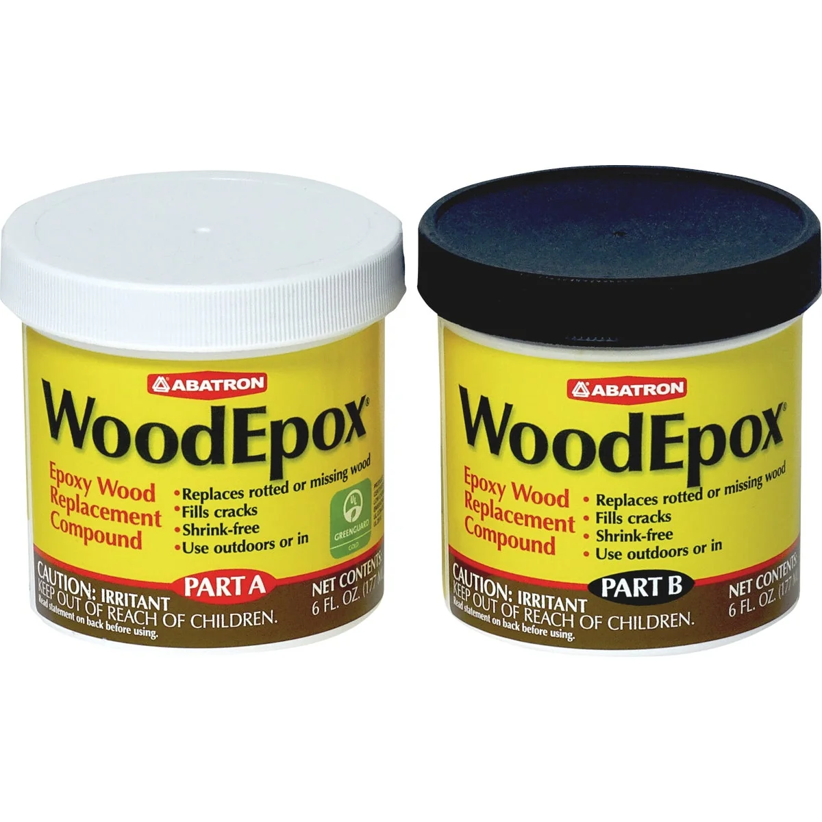 Premium Material Abatron WoodEpox – Includes 6 Oz. Part A 6 Oz. Part B High-Quality