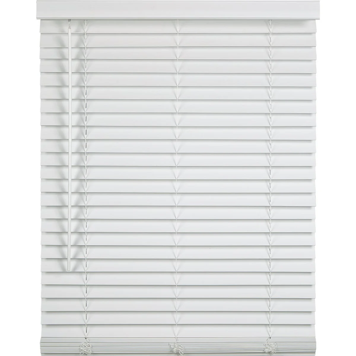 Smart Home Impressions 43 In. x 64 In. x 2 In. White Faux Wood Cordless Blind Contemporary