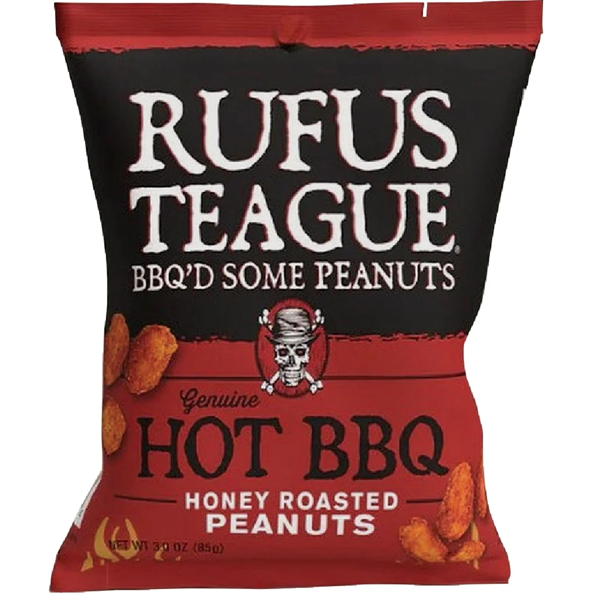 Natural Rufus Teague 3 Oz. Hot BBQ Honey Roasted Peanuts Versatile