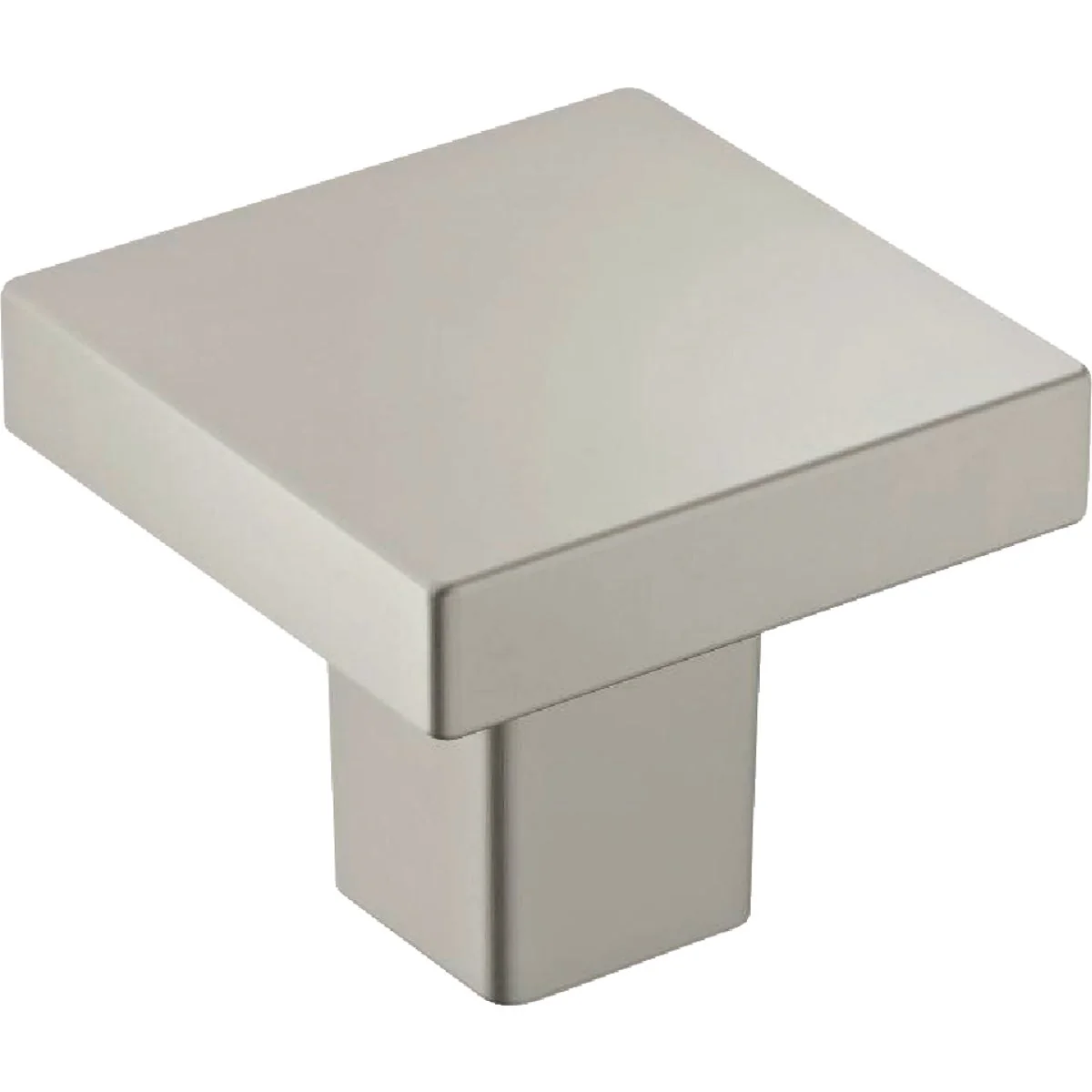 Minimalist Amerock Monument 1.1875 In. Square Satin Nickel Cabinet Knob Crafted