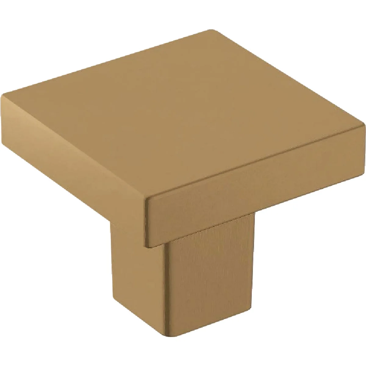 Secure Amerock Monument 1.1875 In. Square Champagne Bronze Cabinet Knob Traditional