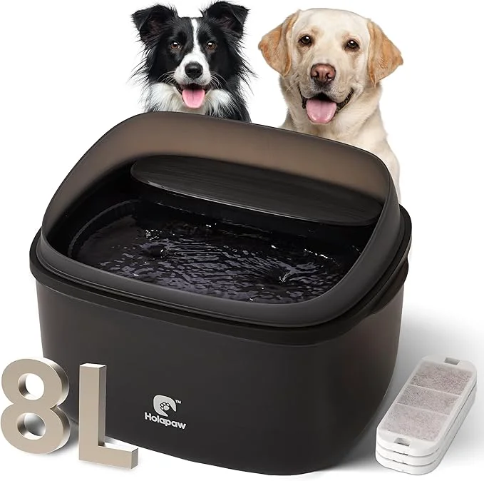 High-Performance Dog Water Fountain for Large Dogs 2.1Gal 8L Dog Water Bowl Dispenser No Spill Automatic Pet Water Fountain for Dogs Cats Multiple Pets with Ultra Quiet Pump 3 Filter BlackAbout ThisOverview Enhanced