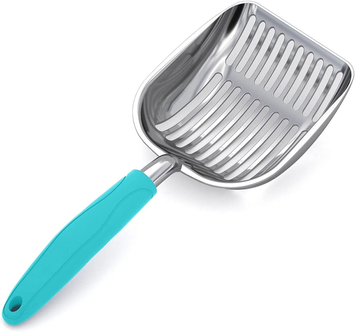 Fashionable WePet Cat Litter Scoop Aluminum Alloy Sifter Kitty Metal Scooper Deep Shovel Long Handle Poop Sifting Kitten Pooper Lifter Durable Heavy Duty for Litter Box Superior