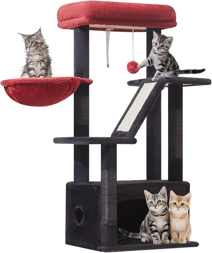 Refined Taoqimiao Gothic Cat Tree 38.5-Inch Cat Tower Healthy