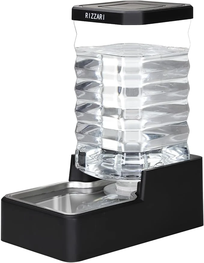 Proven RIZZARI Stainless Steel Pet Water Dispenser 10L Large Gravity Waterer – Splash-Resistant – Leak-Proof Auto Refill – Easy Clean – for Large Dogs – Living Room Crate Area MudroomAbout ThisOverview Relaxed