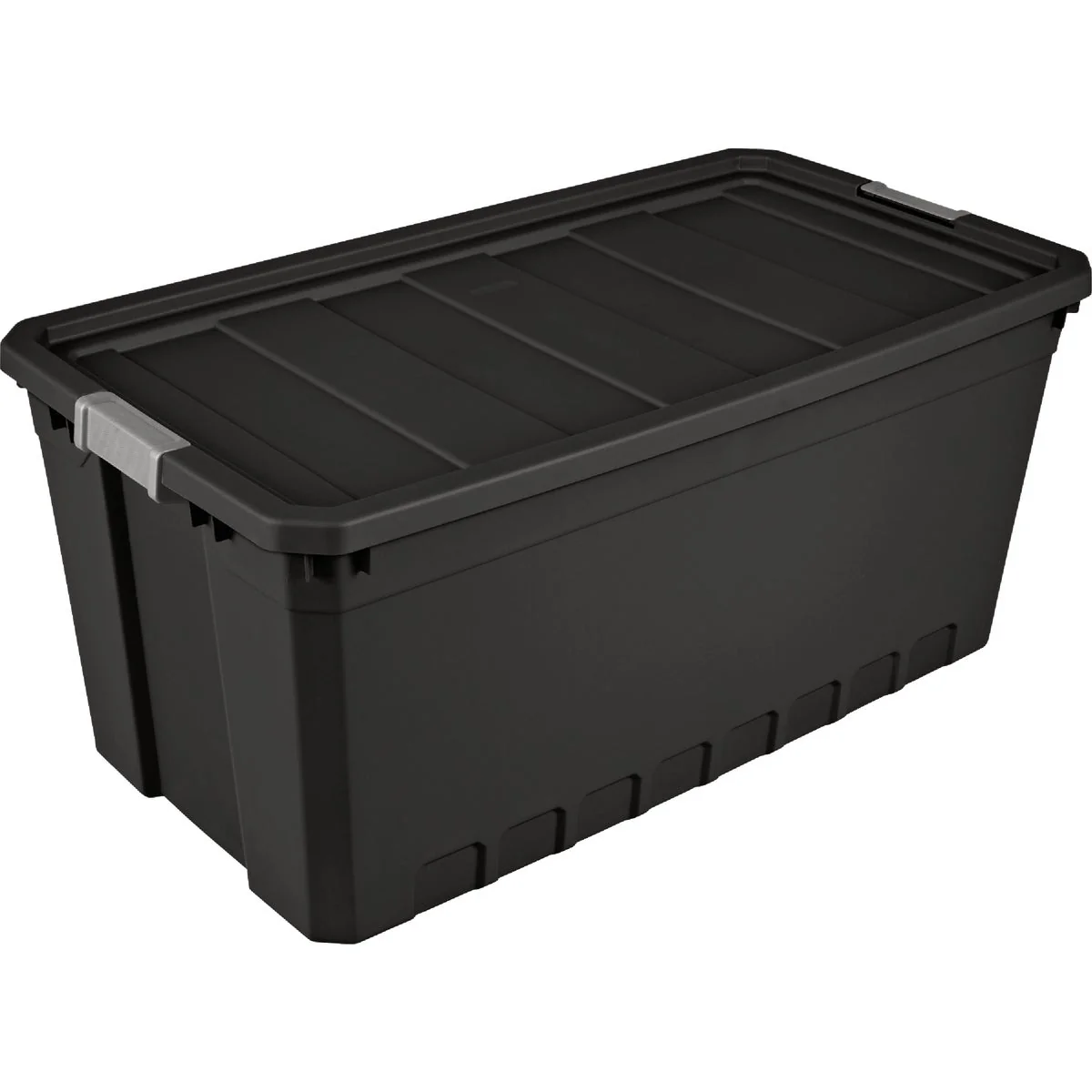Responsible Sterilite 50 Gal. 189L Black Stacker Tote Refined