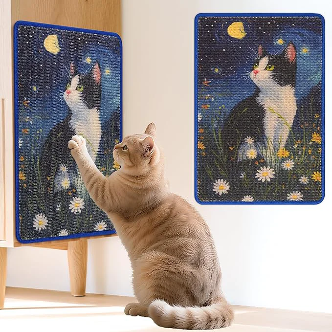 Fine Sisal Cat Scratcher Mat Cat Wall Scratcher for Indoor Cats 23.6×15.7 Fast