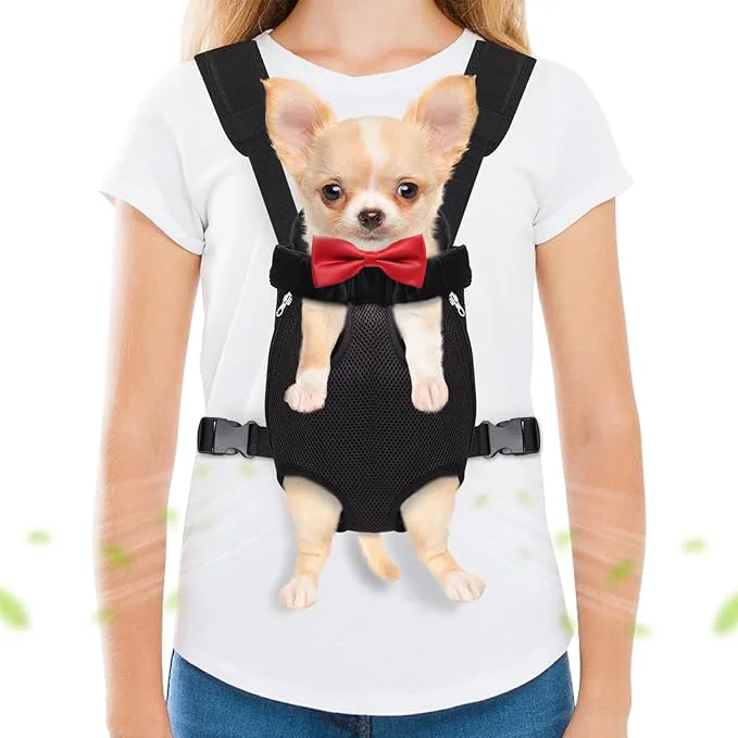 Long-Lasting Pet Carrier Backpack Hands- Adjustable Dog Front Carrier Legs Out Expertly Made