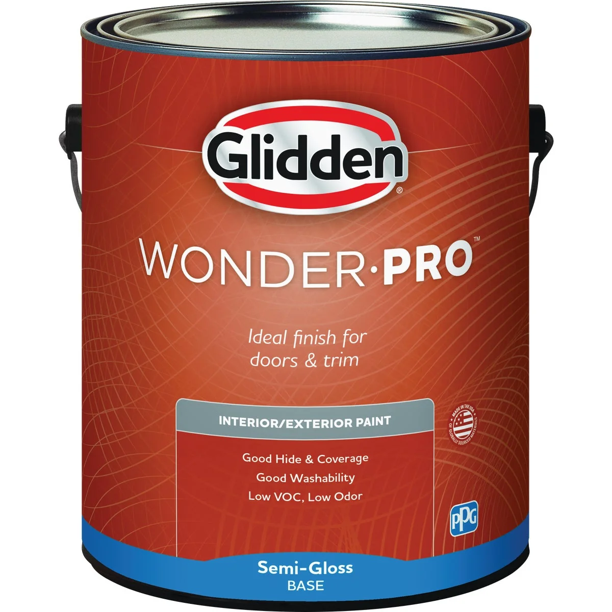 Carefully Designed Glidden WonderPro Interior Exterior Semi-Gloss Paint Ultra Deep Base 1 Gal. Exceptional