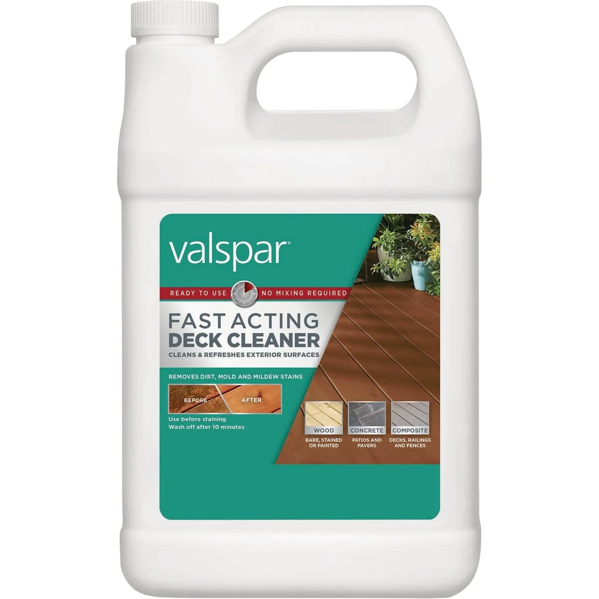 Green Valspar 1 Gal. Fast Acting Deck Cleaner Eco-Friendly