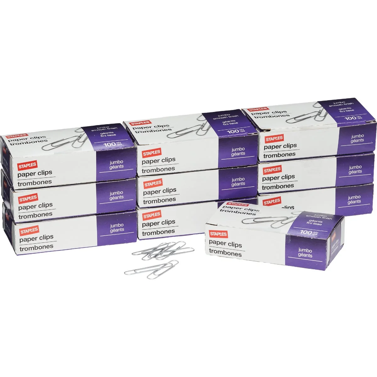 Quality Staples Jumbo Smooth Paper Clips 1000-Pack Sophisticated
