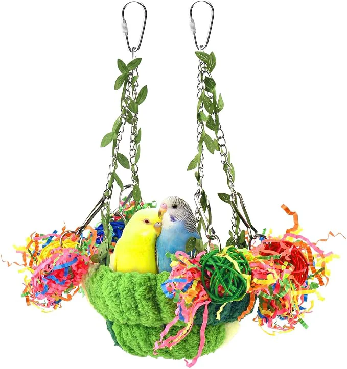 Top-Quality KATUMO Conure Nest Bird Breeding Bed Cockatiel Snuggle Nest Parakeet Swing Bed Official