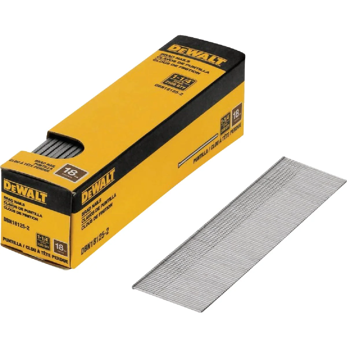 First-Class DEWALT 1-1 4 In. 18-Gauge Coated Brad Nails 2500 Ct. Secure