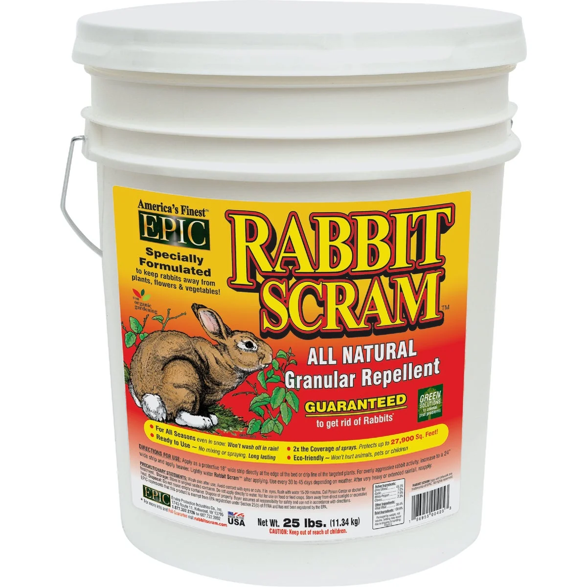 Fine Rabbit Scram 25 Lb. Granular Organic Rabbit Repellent Advanced